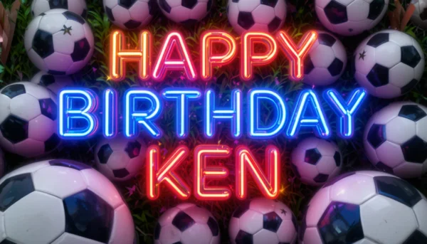 Custom Birthday Neon Sign 'HAPPY BIRTHDAY KEN' - Customer Review by Paul L.