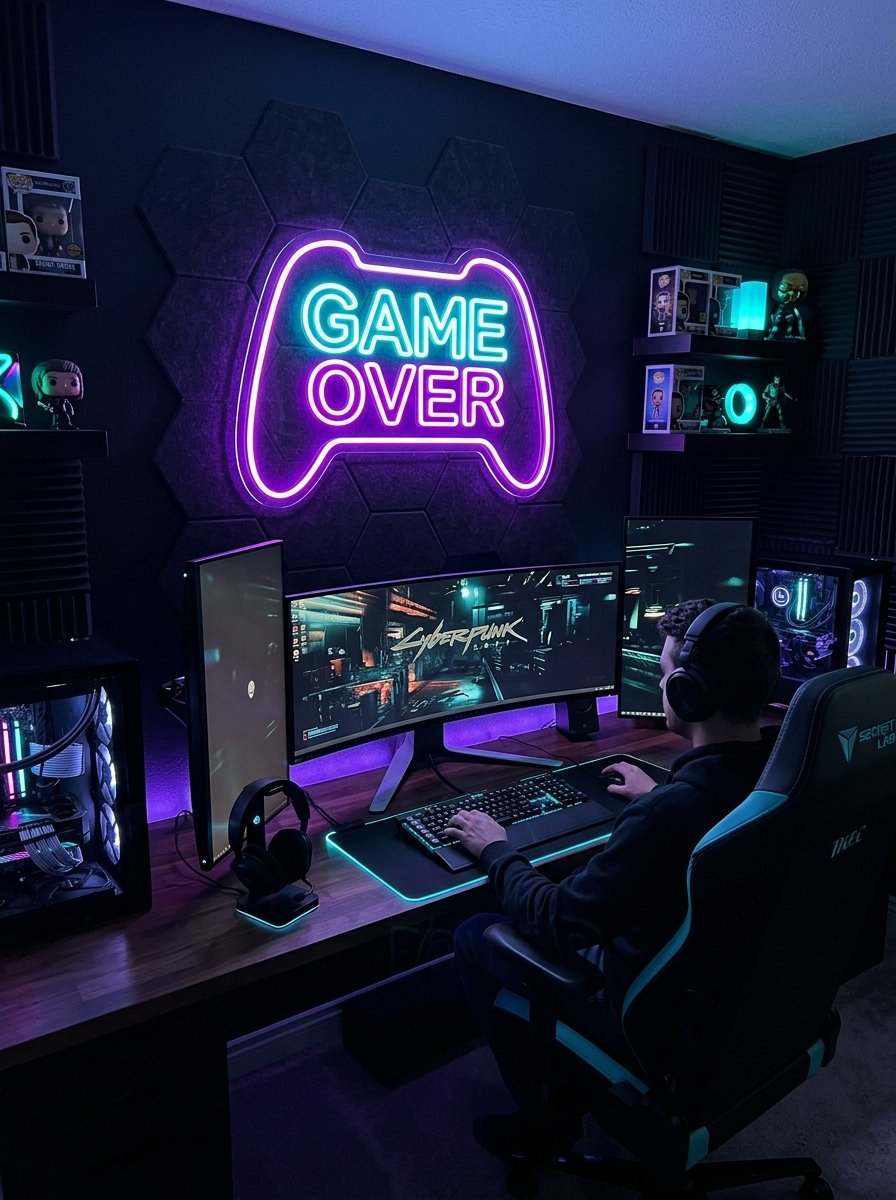 LED Gaming and Man Cave Neon Signs